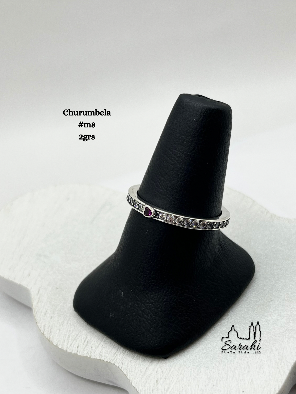 ANILLO ESTILO CHURUMBELA CON CORAZON TIPO PAN