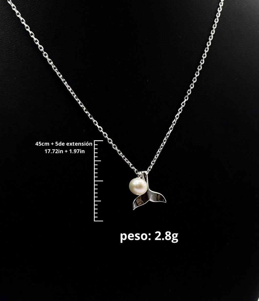 GARGANTILLA PERLA CON COLA DE SIRENA
