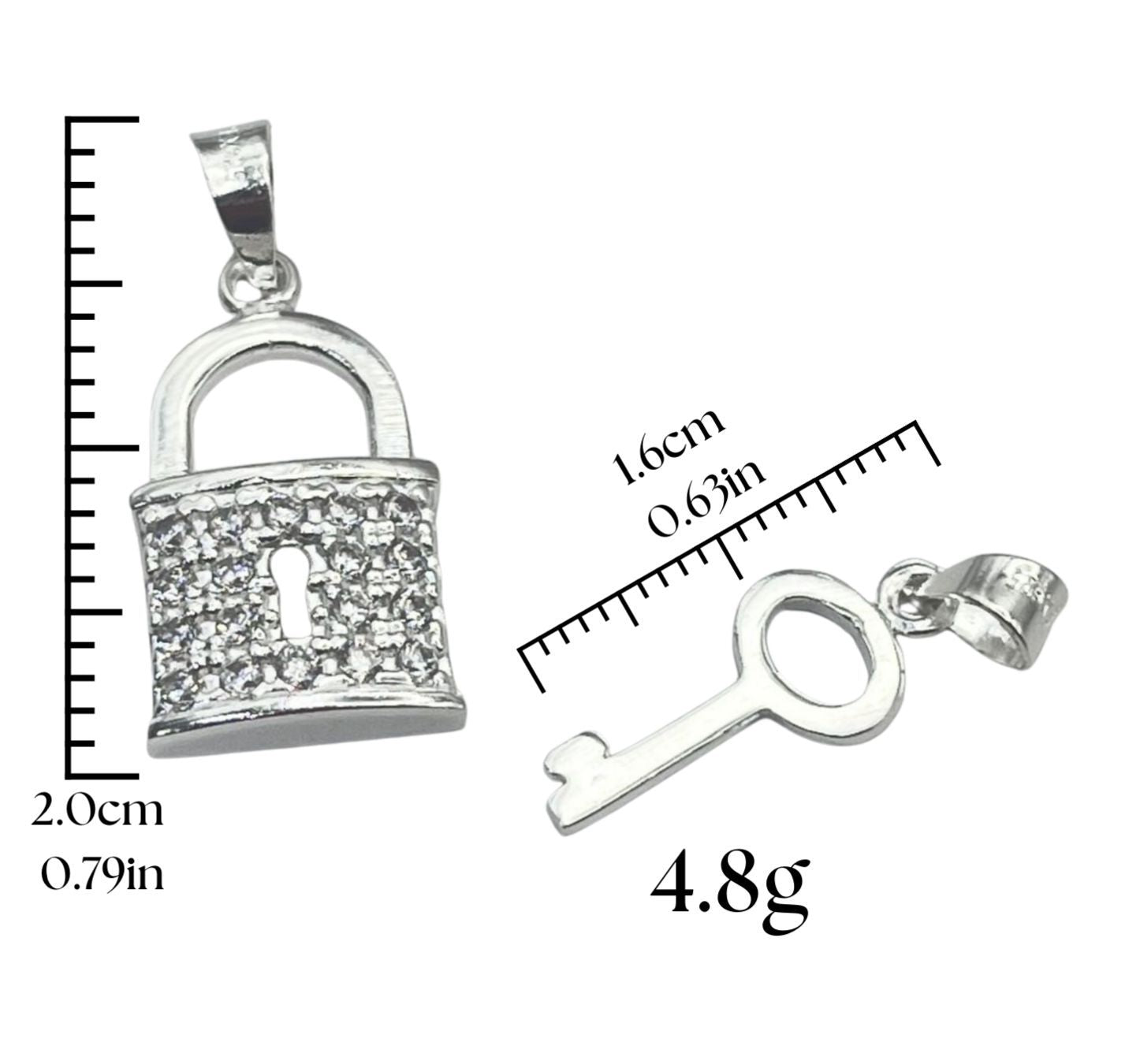 DIJE DE CANDADO CON LLAVE