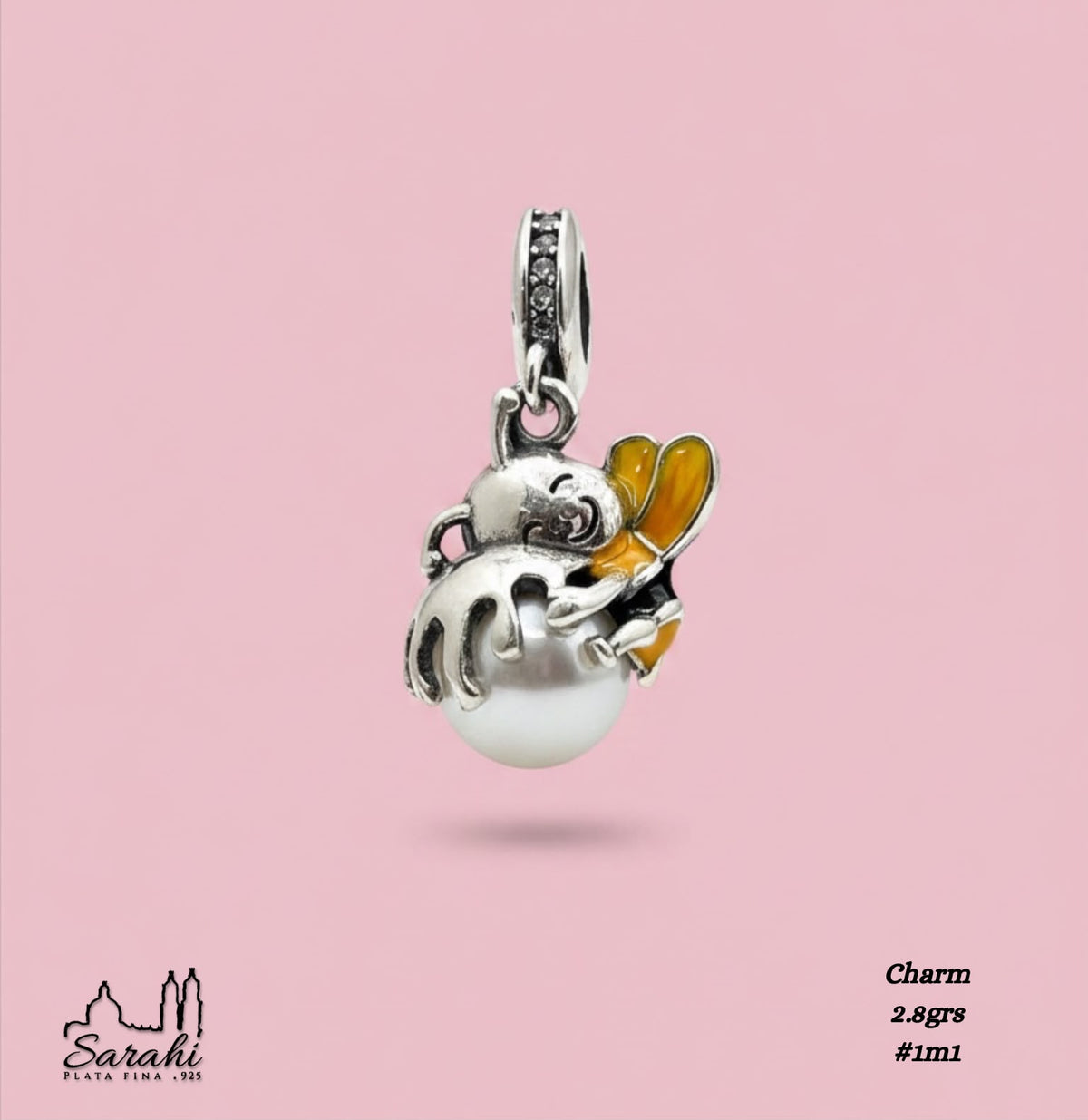 CHARM DE ABEJITA CON MIEL TIPO PAN