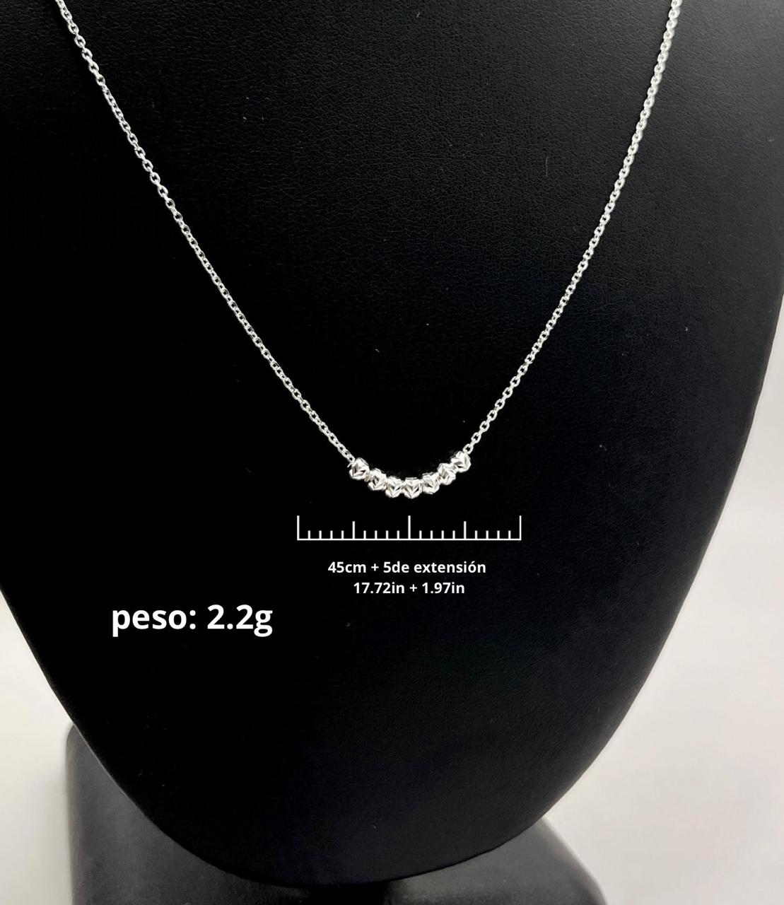 GARGANTILLA DE BOLITAS DIAMANTADAS