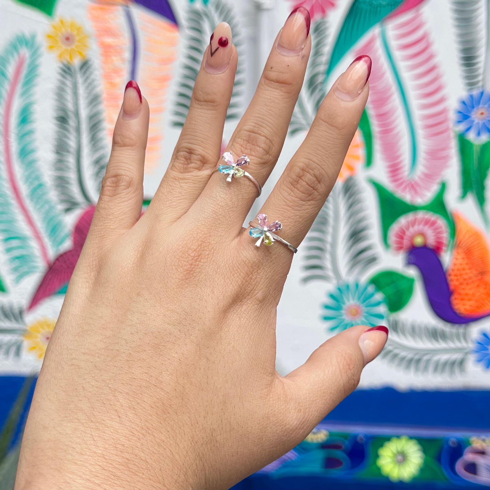 ANILLO DE ZIRCONIA FLOR